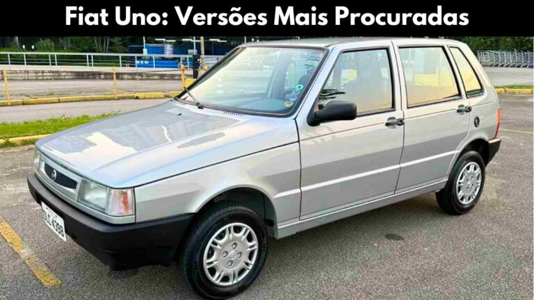 Fiat Uno: carro compacto popular no Brasil, conhecido por sua economia e versões versáteis.