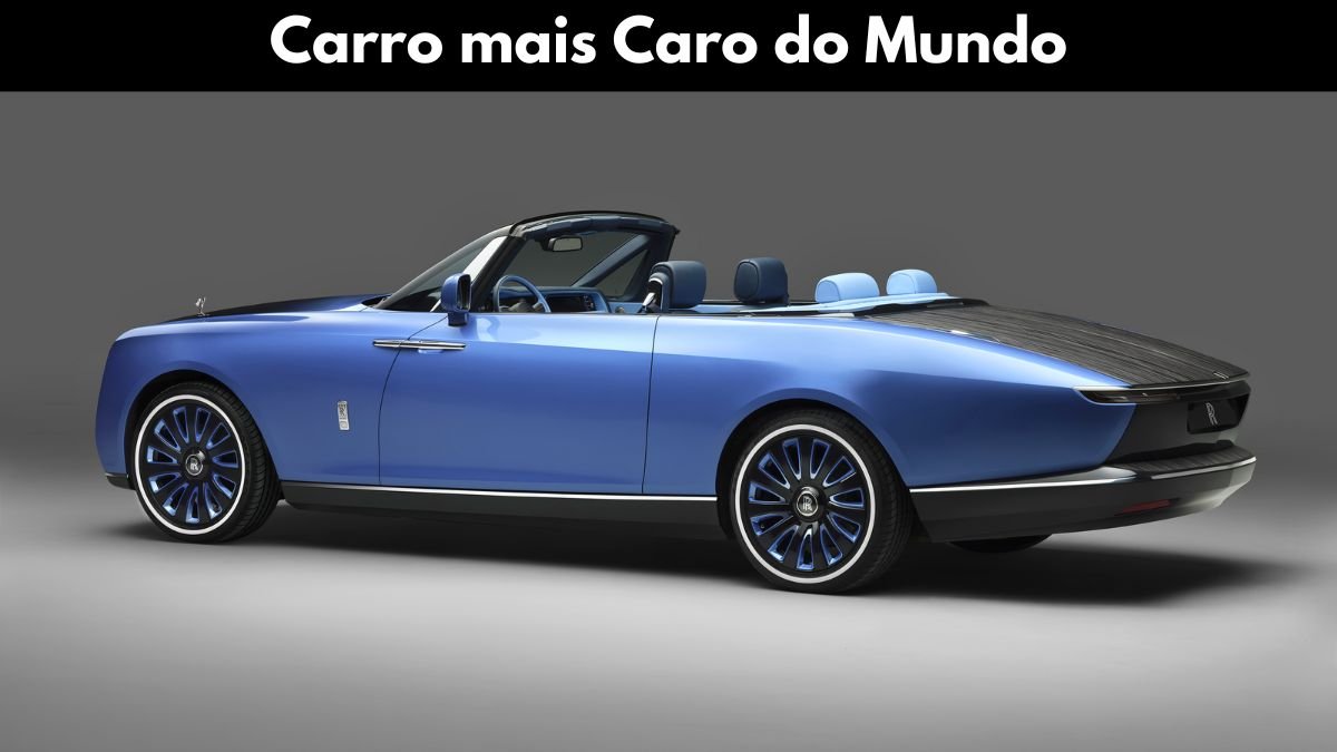 Rolls-Royce Boat Tail, o carro mais caro do mundo, com design exclusivo, deck traseiro de madeira em formato borboleta e conjunto de piquenique integrado.