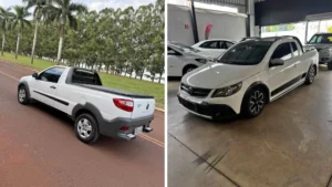Fiat Strada e Volkswagen Saveiro usadas comparadas para trabalho de autônomo