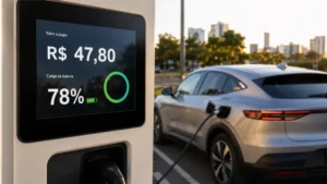 custo recarga pública carro elétrico