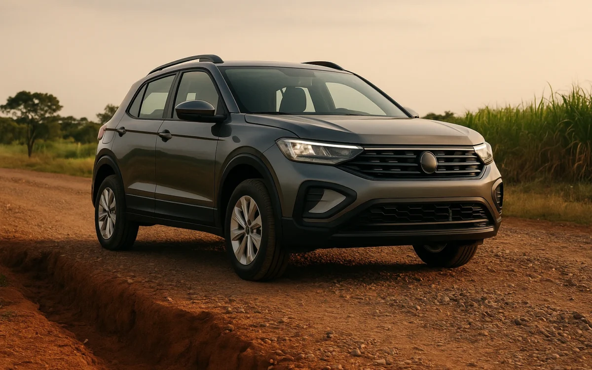 Altura livre do solo para estrada de terra em SUV passando por valeta rural