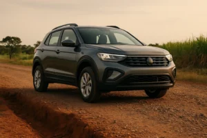 Altura livre do solo para estrada de terra em SUV passando por valeta rural