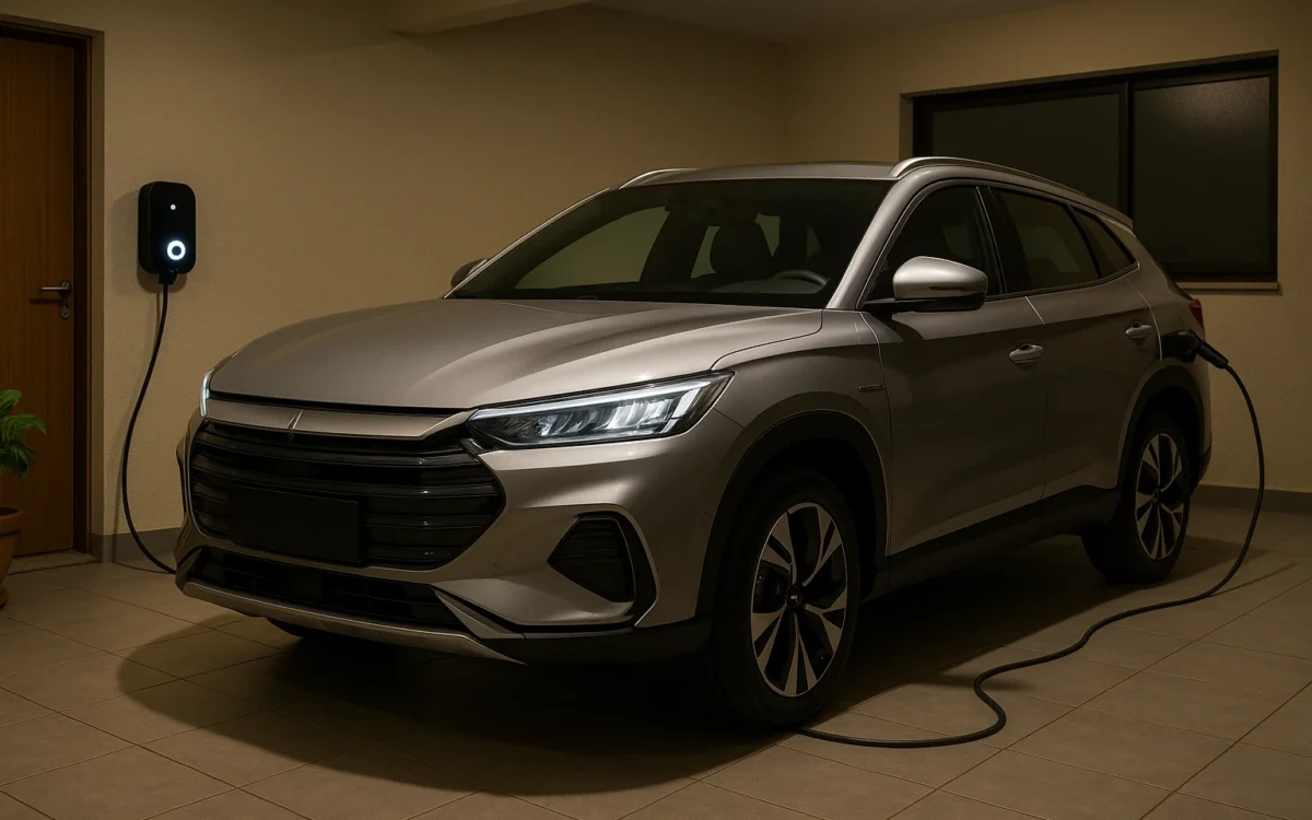 BYD Song Plus autonomia elétrica durante recarga doméstica