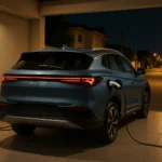 BYD Song Plus consumo real durante recarga em garagem residencial