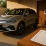 BYD Song Plus preço e comparação de versões em garagem residencial