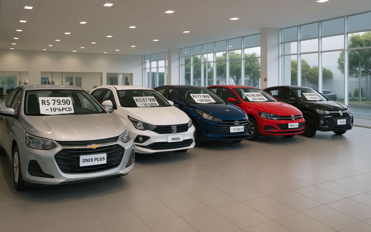 Ranking de carros PCD preços 2026 com modelos mais vendidos