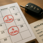 Calendário mostrando prazo para vender carro PCD com chave e documentos