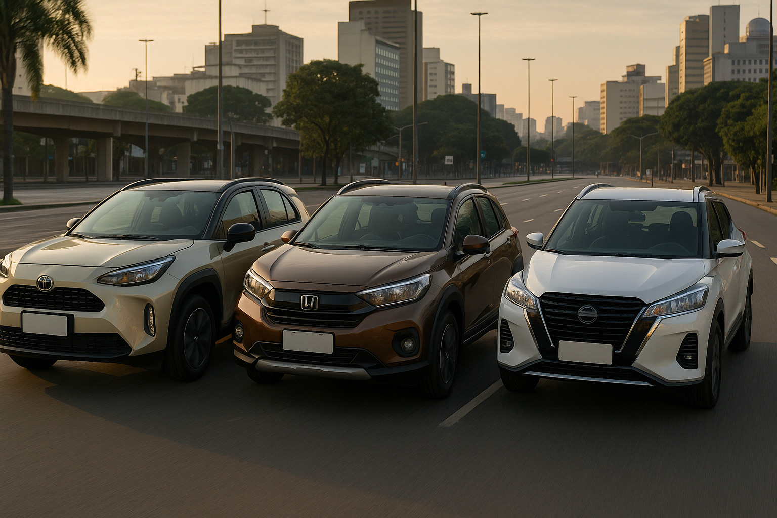 Toyota Yaris Cross comparado ao Honda WR-V e Nissan Kicks
