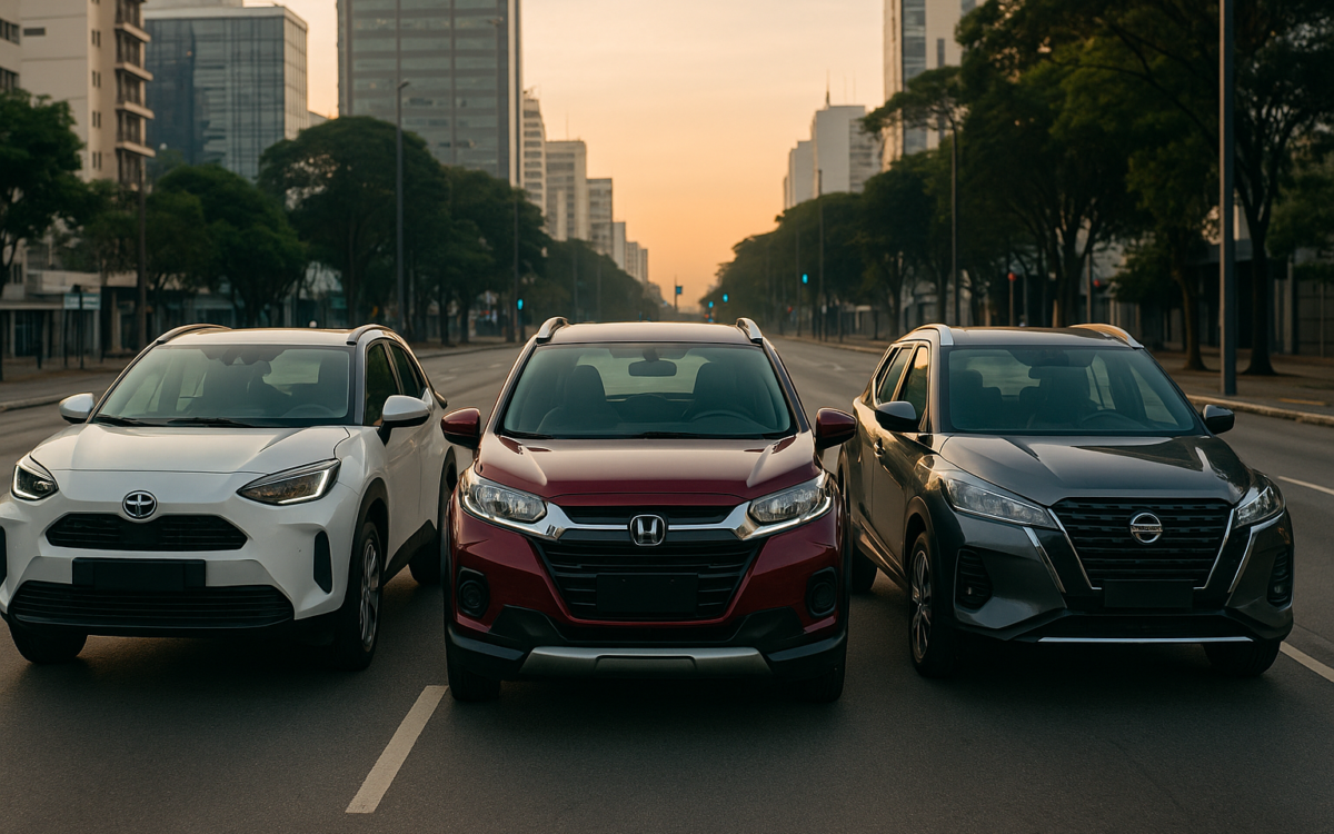 Toyota Yaris Cross comparado ao Honda WR-V e Nissan Kicks