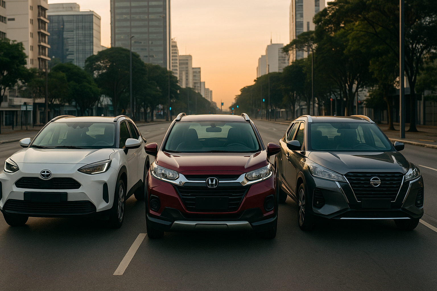 Toyota Yaris Cross comparado ao Honda WR-V e Nissan Kicks