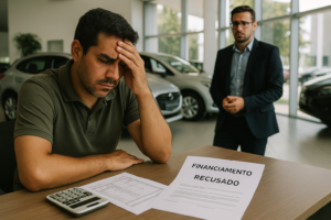 Financiamento negado mesmo com score alto por renda comprometida