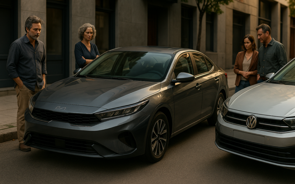 Kia K3 vs Virtus em comparação visual no Brasil