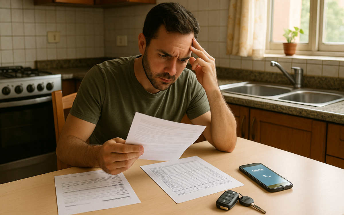 Pessoa analisando alternativas porque não consegue mais pagar o financiamento do carro