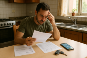 Pessoa analisando alternativas porque não consegue mais pagar o financiamento do carro