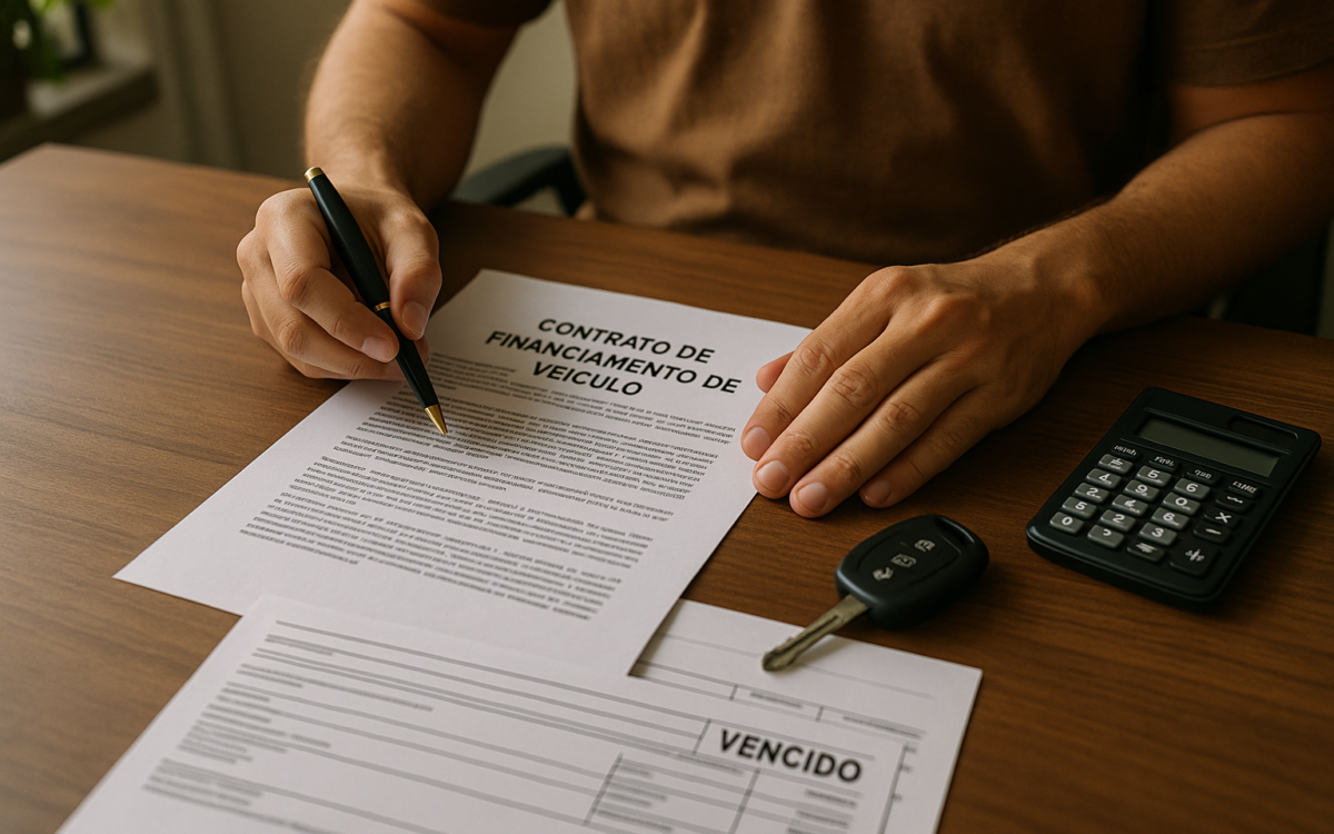 Vender carro financiado com parcelas atrasadas exige calcular o saldo de quitação