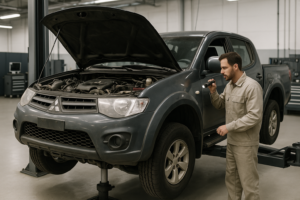 130 mil km na L200 Triton V6 Flex em revisão preventiva