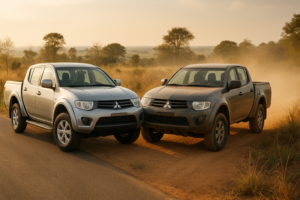 L200 Triton Flex ou Diesel estacionadas em estrada rural