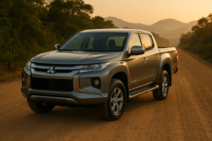 L200 Triton V6 Flex usada em estrada de terra